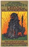 Affiche ter gelegenheid van het honderdjarig jubilieum van de publicatie van De Leeuw van Vlaanderen door Henri Conscience