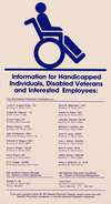 Information for handicapped individuals, disabled veterans, and interested employees