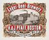 Lager-beer-brewery, H. & J. Pfaff, Boston