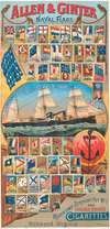 Allen & Ginter, naval flags, Richmond straight cut no. 1 and Virginia brights cigarettes