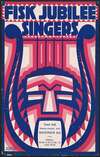 Graphic design for Fisk Jubilee Singers.] [Concert poster with harp and mask motif