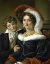 Rudolphina Wilhelmina Elizabeth de Sturler, second Wife of Count Johannes van den Bosch, with their Son Richard Leeuwenhart