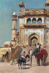 Before the great Jami Masjid mosque, Mathura, India