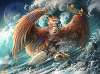Surfing Fox Zombie Bird