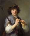 Rembrandt as a Shepherd with a Staff and Flute