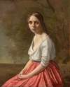 Young Woman In A Pink Skirt