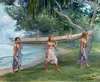 Girls Carrying a Canoe-Vaiala in Samoa