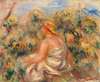 Woman with Hat in a Landscape (Femme avec chapeau dans un paysage)