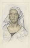 Portret van een vrouw met hoofddoek