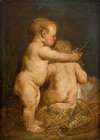 Two Naked Children with Grapes