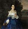 Lady In Blue. Portrait Of Ye.M. Martynova