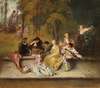 Gentlemen And Ladies On The Terrace, After Antoine Watteau