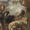 Shepherd Boy With Sheep And Goats