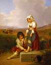A Shepherd-Boy And A Girl In The Roman Campagna, In The Background Aqua Claudia