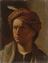 Portrait Of A Man, Head And Shoulders, Wearing A Turban
