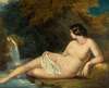 Reclining Female Nude By A Waterfall