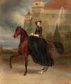 Prinzessin Elisabeth in Bayern im Alter von 15 Jahren zu Pferde