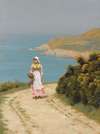 Girl On A Coastal Path