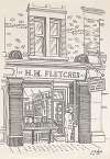 Etalage van boekhandel H.M. Fletcher te Londen