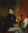 Portrait of a Man Playing a Guitar