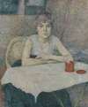 Young woman at a table, ‘Poudre de riz’