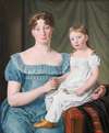 Portrait of a Noblewoman Sophie Hedvig Løvenskiold and her Three-Year-Old Daughter