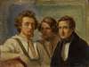 Self-Portrait with Friends (Painter of sea pieces Weiss and Joseph Fay)
