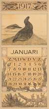 Kalenderblad januari met zeeleeuw
