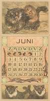 Kalenderblad juni met maki’s
