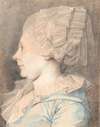 Portræt af Anne Cathrine Maaløe, født Basse. Profil mod venstre