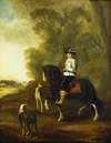 Portrait of an Horseman with two Dogs