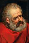 A Bearded Old Man In A Red Cloak
