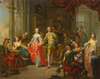 An Elegant Company, With Figures Playing Musical Instruments And Merrymaking In An Interior