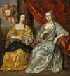 A Portrait Of Two Noblewomen With Cupid