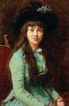 Portrait Of A Girl With A Feather Hat