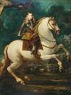 An Equestrian Portrait Of The Young King Charles II Of Spain
