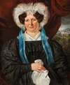 Portrait Of A Lady With Lace Bonnet, In The Background Artstetten Castle