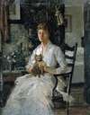 Portrait of a Lady with a Dog (Anna Baker Weir)