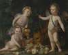 Three Children With Fruit And a Jaguar
