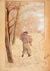 Paul Verlaine dans un paysage hivernal