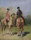Deux cavaliers en costume Louis XV