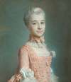 Portrait of a lady wearing a pink dress