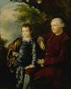 Portrait of a gentleman and a boy in a landscape