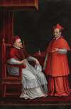 Pope Paul V, seated, with his nephew Scipione Borghese