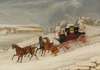The London-Glasgow Royal Mail Coach Descending A Hill In A Snowstorm