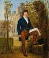 Portrait of Nicolas-Pierre Tiolier (1784-1843), standing in the gardens at Villa Medici