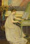 Girl Playing the Harpsichord