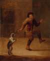 A Man Dancing with a Dog