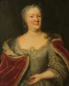 Portrait of Maria Louisa van Hessen-Kassel, called Maaike-Meu. Widow of the Stadtholder of Friesland John Willem Friso, Prince of Orange-Nassau