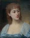 Portrait de Julia Bartet (1854-1941), sociétaire de la Comédie-Française dans le rôle de Mlle du Vigean.